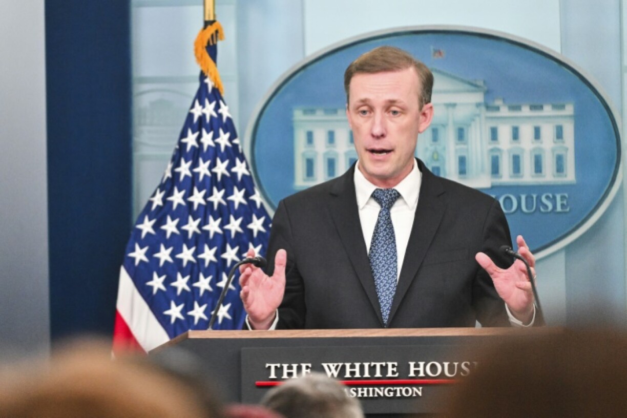 US National Security Advisor Jake Sullivan speaks during the daily press briefing in the Brady Press Briefing Room of the White House in Washington, DC, on January 13, 2025.