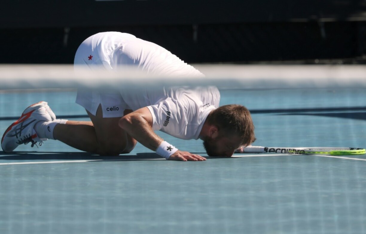 France's Corentin Moutet says he collapsed in the shower before his Australian Open third round match