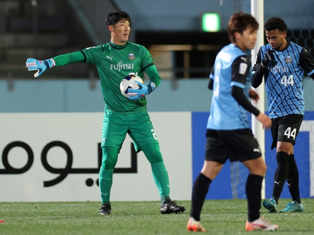 Kawasaki goalkeeper Shunsuke Ando in action this week