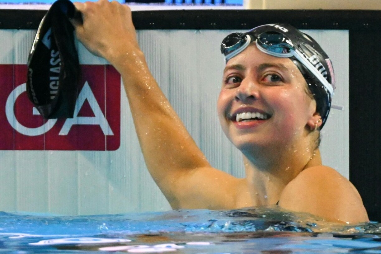 Kate Douglass of the United States won 200m breaststroke gold at swimming's world championships in Singapore on Friday