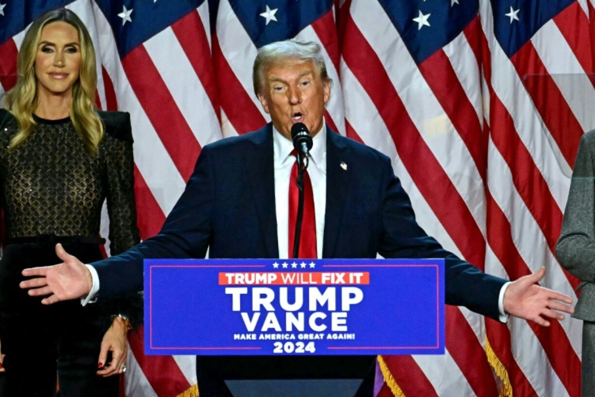 Donald Trump lors de son discours de victoire à West Palm Beach le 6 novembre 2024