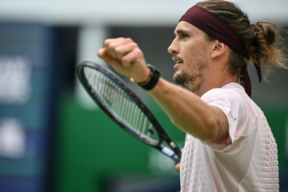 Germany's Alexander Zverev celebrates after winning against China's Wu Yibing during their men's singles match at the Shanghai Masters tennis tournament in Shanghai on October 9, 2026.