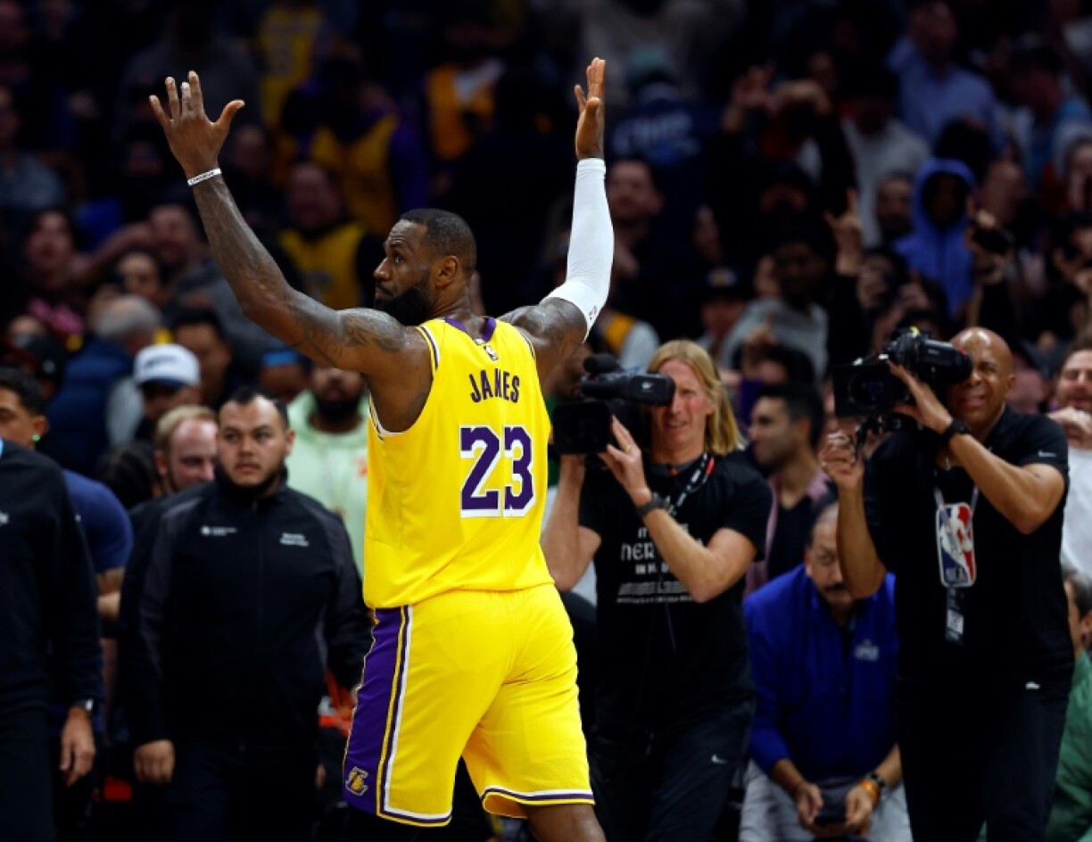 LeBron James, le 28 février 2024 pendant un match contre les LA Clippers à Los Angeles