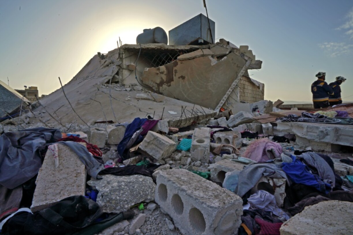 Bâtiment ciblé par une opération antijihadistes des forces spéciales américaines à Atmé, dans le nord-ouest de la Syrie, où treize personnes dont sept civils ont été tuées, le 3 février 2022