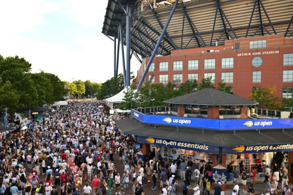 Huge crowds outside the Arthur Ashe Stadium at the US Open, where off-court distractions can pose a challenge to tennis players