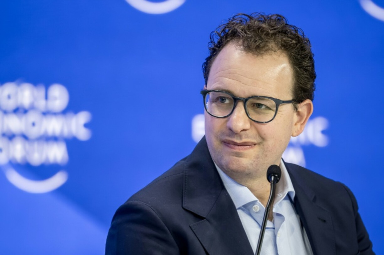 Le patron d'Anthropic, Dario Amodei, lors d'un sommet à Davos, en Suisse, le 23 janvier 2025