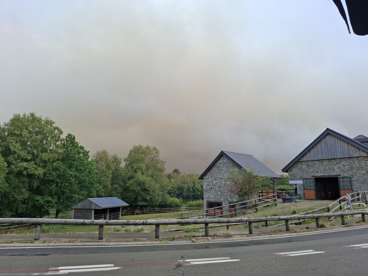 This photo was sent to RTL.lu on Saturday by an anonymous reporter at the scene in Belgium.
