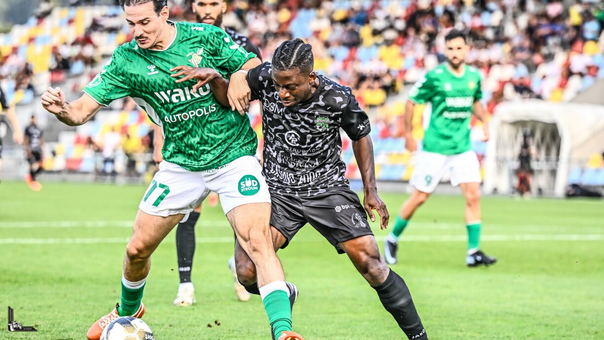 Loïc Baal, ici aux prises avec le Niederkornois Ken Corral, est reparti d’Oberkorn sans le moindre point. Pas une raison pour crier à la panique selon lui.