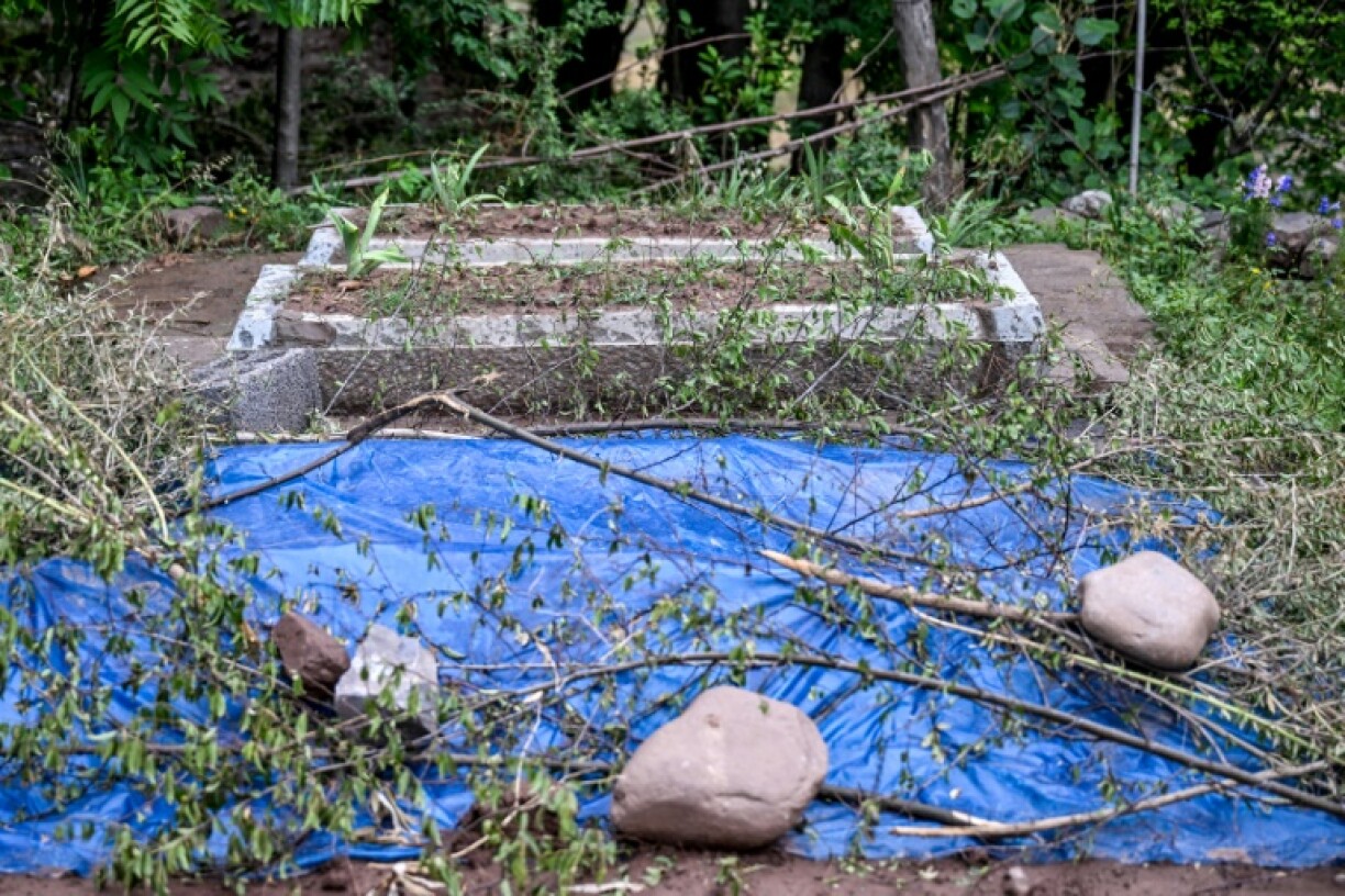 The graves of twins Zian Khan and Urwa Fatima