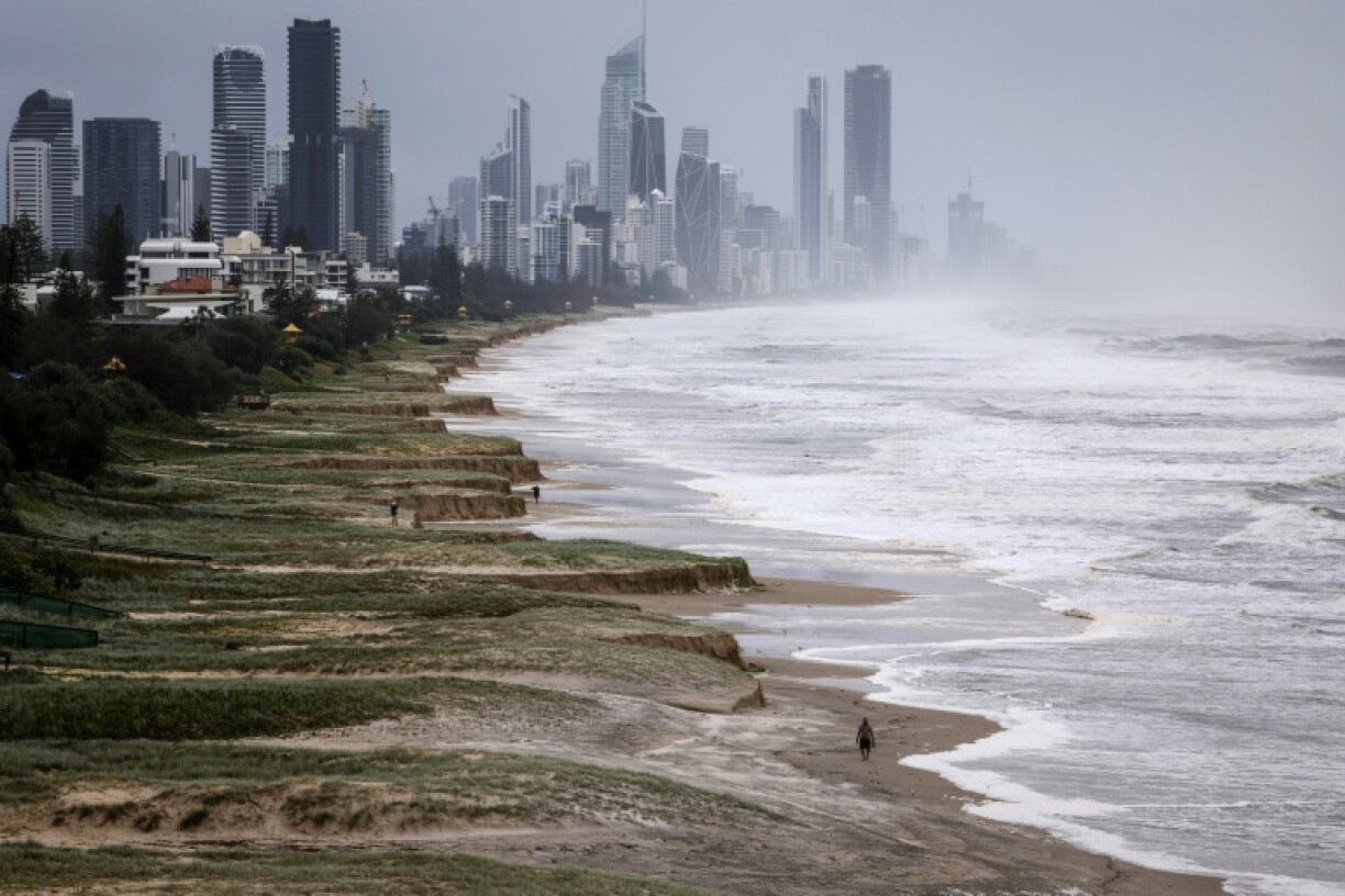 Before weakening into a tropical low, Cyclone Alfred battered Nobby’s Beach on the Gold Coast of eastern Australia.