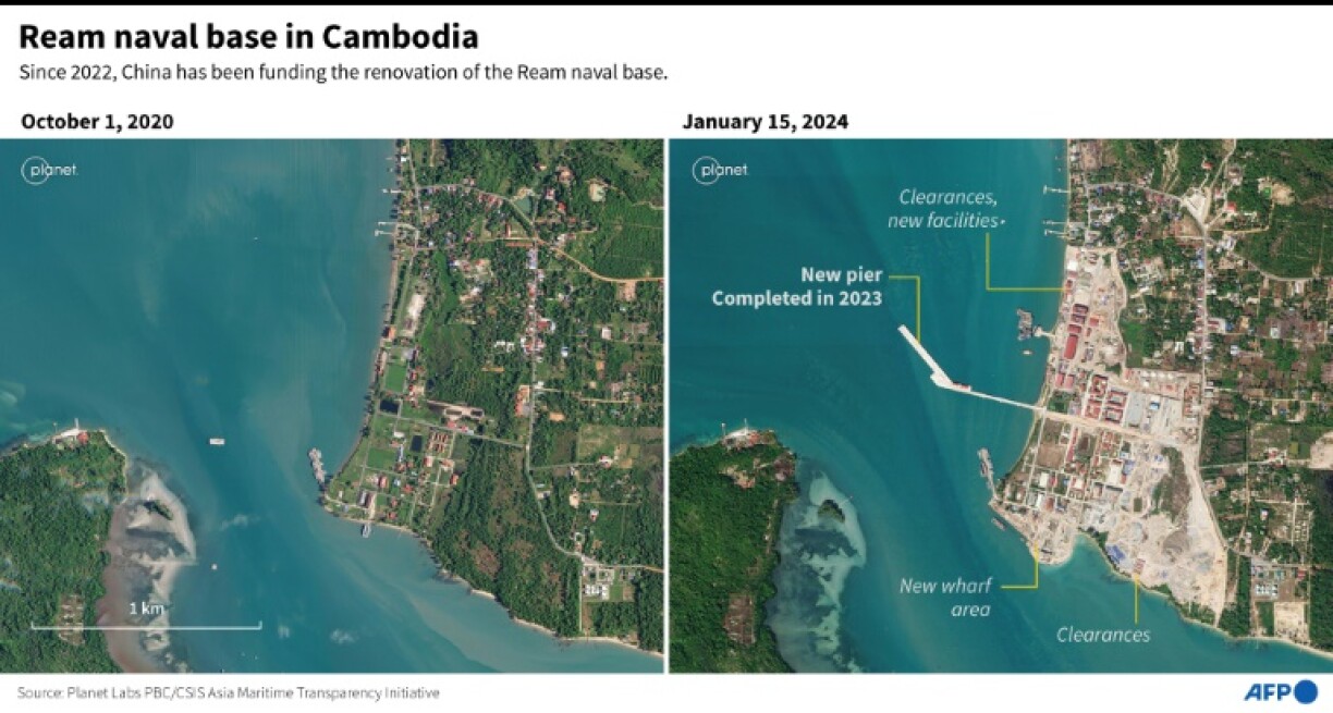 Ream naval base in Cambodia