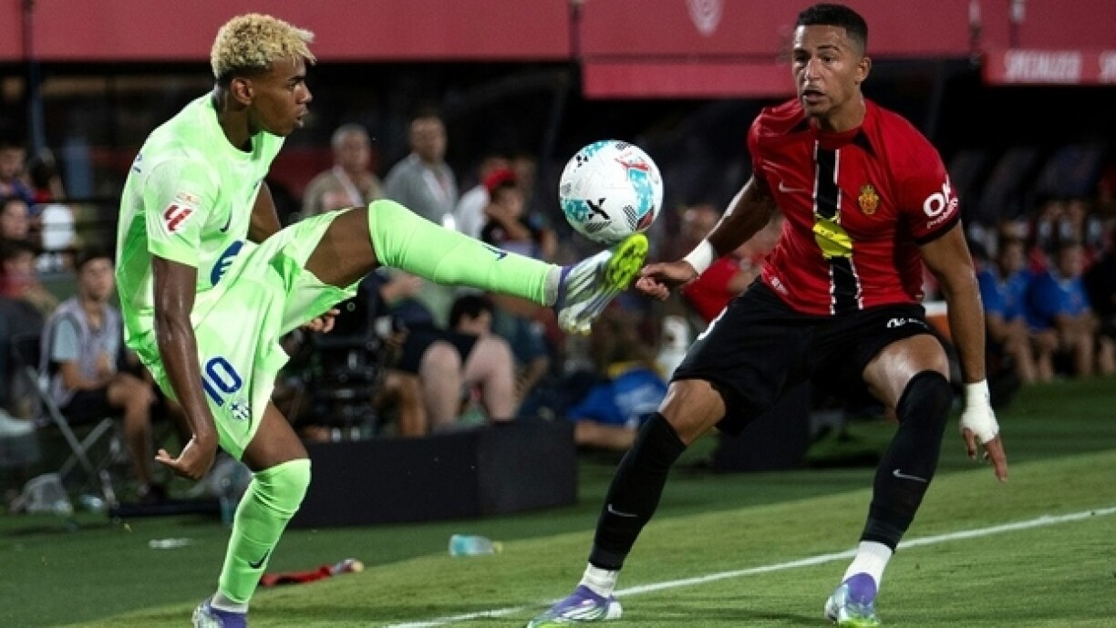 Lamine Yamal (g) et Mateo Joseph, à Palma de Marjorque le 16 août 2025