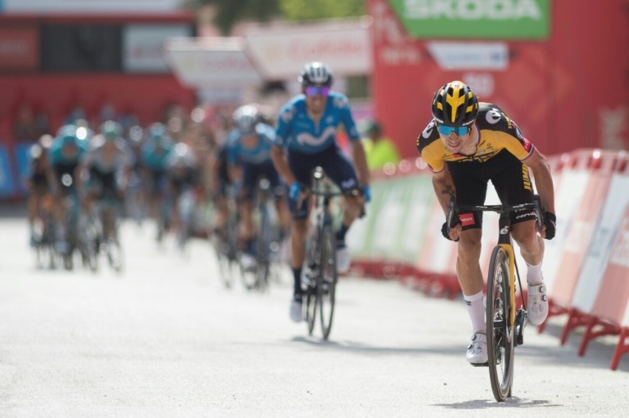 Le Slovène Primoz Roglic, vainqueur de la 11e étape de la Vuelta, disputée entre Antequera et Valdepenas de Jaén, le 25 août 2021