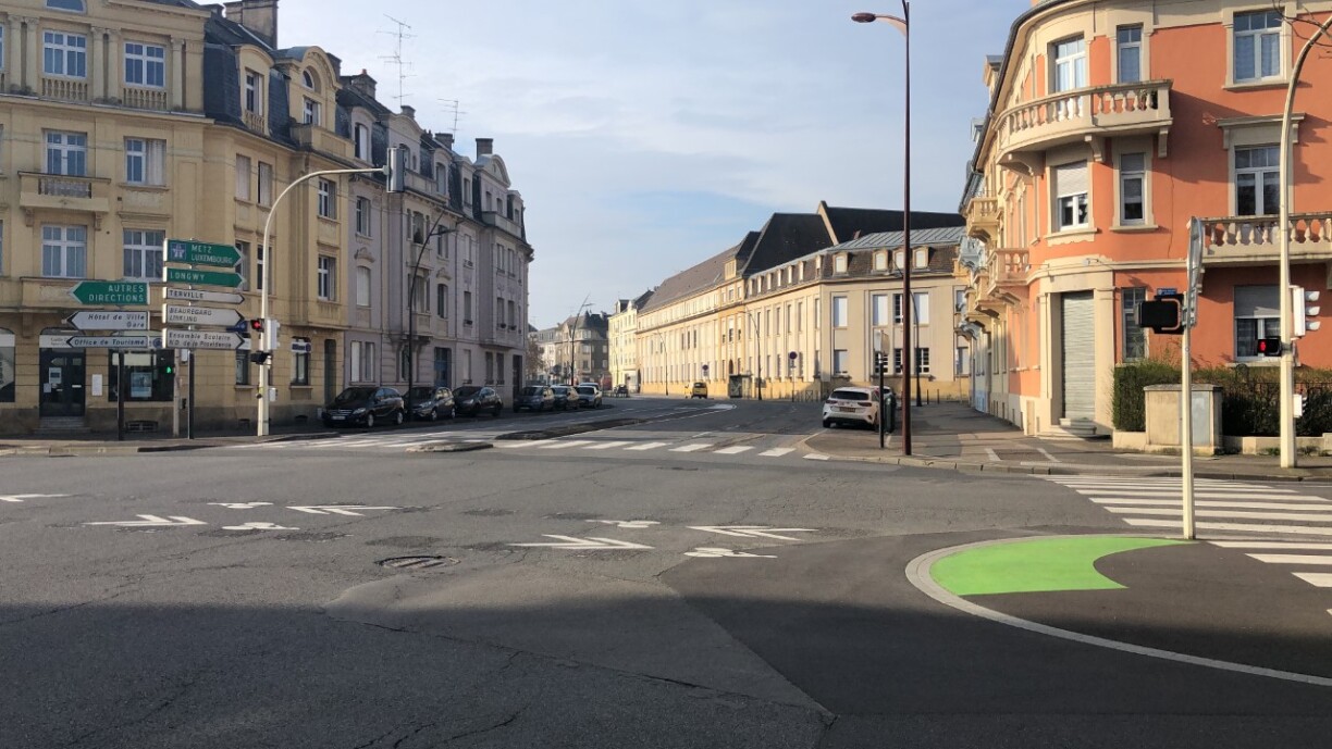 Le centre-ville de Thionville photographié le 17 mars 2020