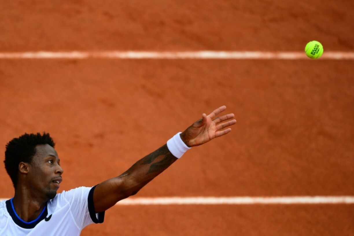 Gaël Monfils face au Suédois Mikael Ymer au 2e tour du tournoi de Roland-Garros, le 3 juin 2021