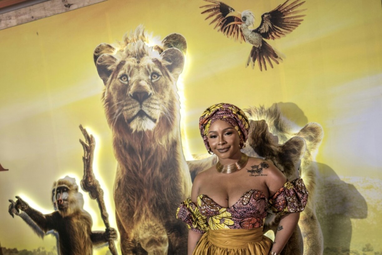 Television personality Boity Thulo poses on the red carpet at the South African premiere of Disney’s 'Mufasa: The Lion King' in Johannesburg on December 12, 2024