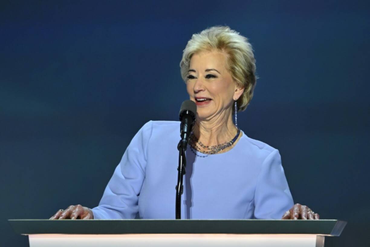 Linda McMahon lors de la Convention nationale républicaine à Milwaukee, Wisconsin, le 18 juillet 2024