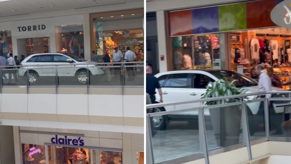 À la recherche d'un magasin, une femme de 78 ans roule en voiture jusqu'au 2e étage d'un centre commercial