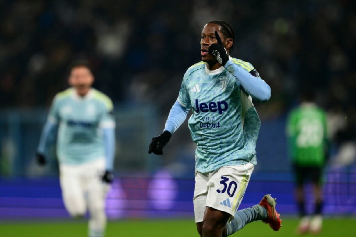 L'attaquant de la Juventus Turin Jonathan David après son but contre Sassuolo lors de la 19e journée du Championnat d'Italie le 6 janvier 2026