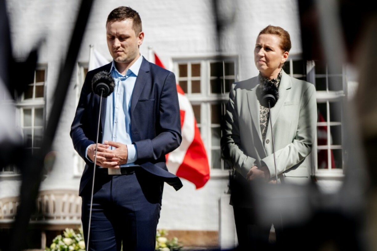 Mette Frederiksen (R) was joined by Greenland's Prime Minister Jens-Frederik Nielsen to make the apology