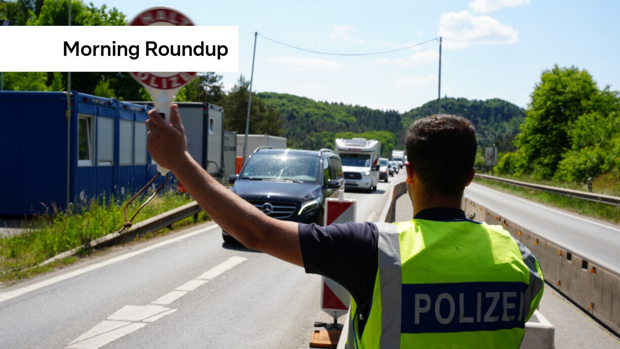 German police checks (stock photo).