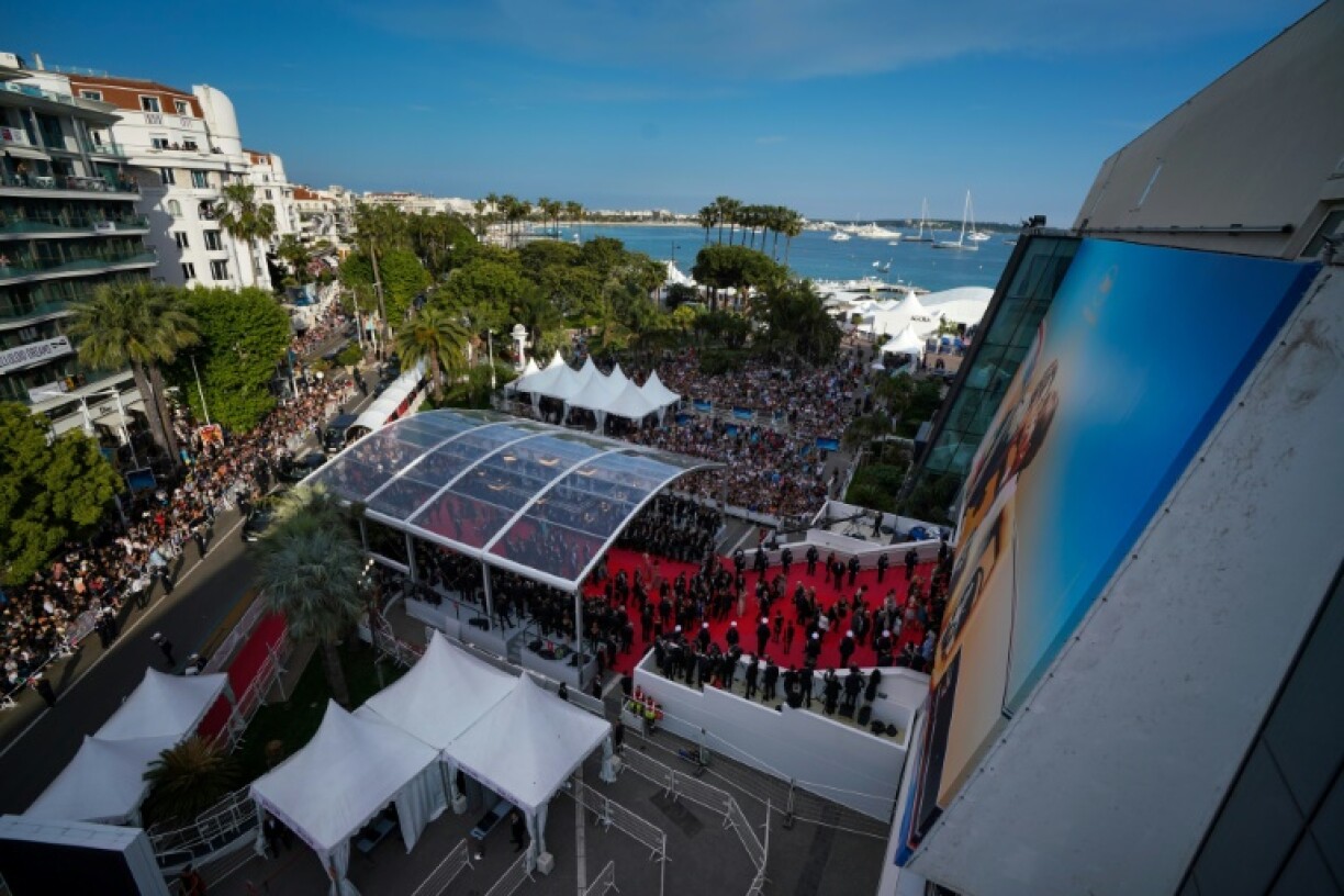 Vue du cadre du festival de Cannes en mai 2018