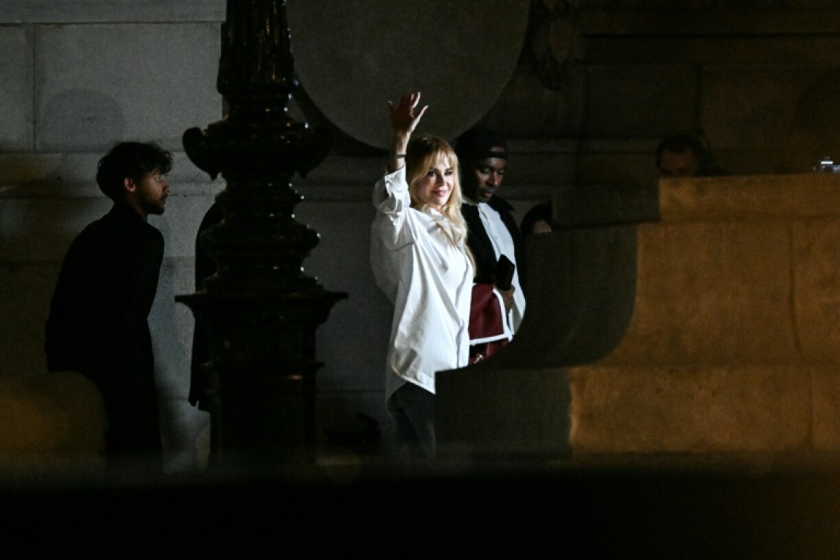 US-Australian star Nicole Kidman arrives to take her seat on the front row