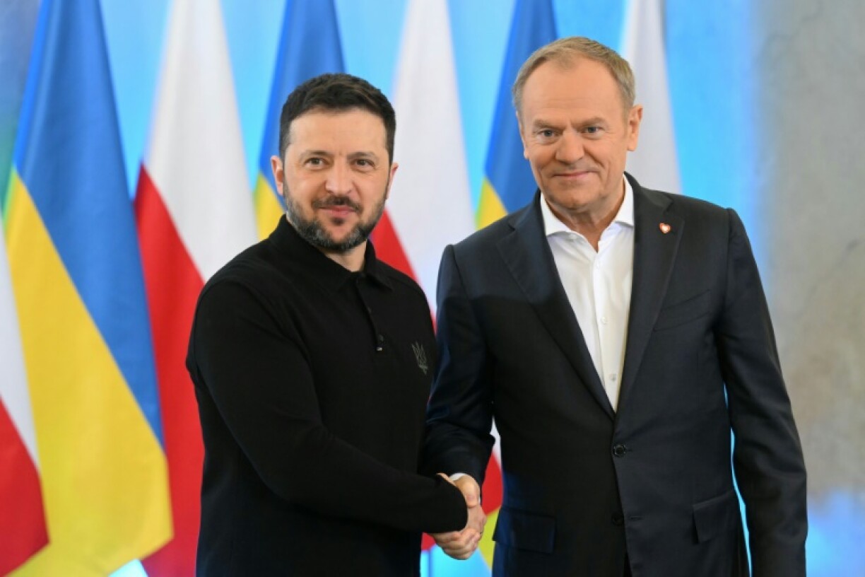 Zelensky was in Warsaw Wednesday for talks with Donald Tusk