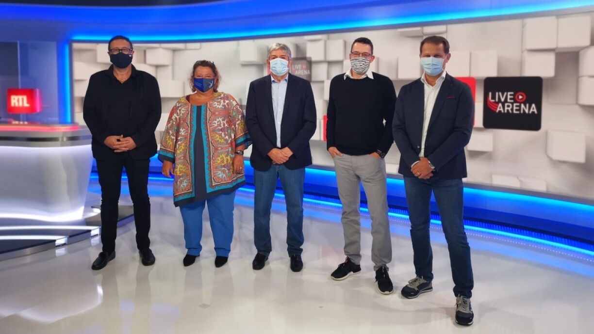 dgàd: Marc Diederich (FLF), Karine Reuter (LFL), Paul Philipp (FLF), Christophe Goossens (RTL) & Pascal Casel (RTL)