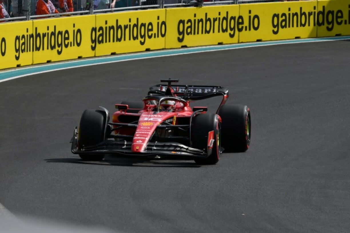 Le pilote Monégasque de Ferrari Charles Leclerc lors des qualifications du Grand Prix de F1 de Miami, le 6 mai 2023 en Floride