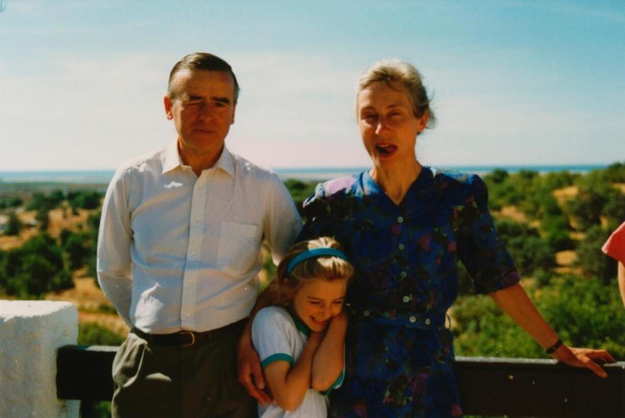 A young Countess Stéphanie with her father Count Philippe de Lannoy and the late Countess Alix de Lannoy.