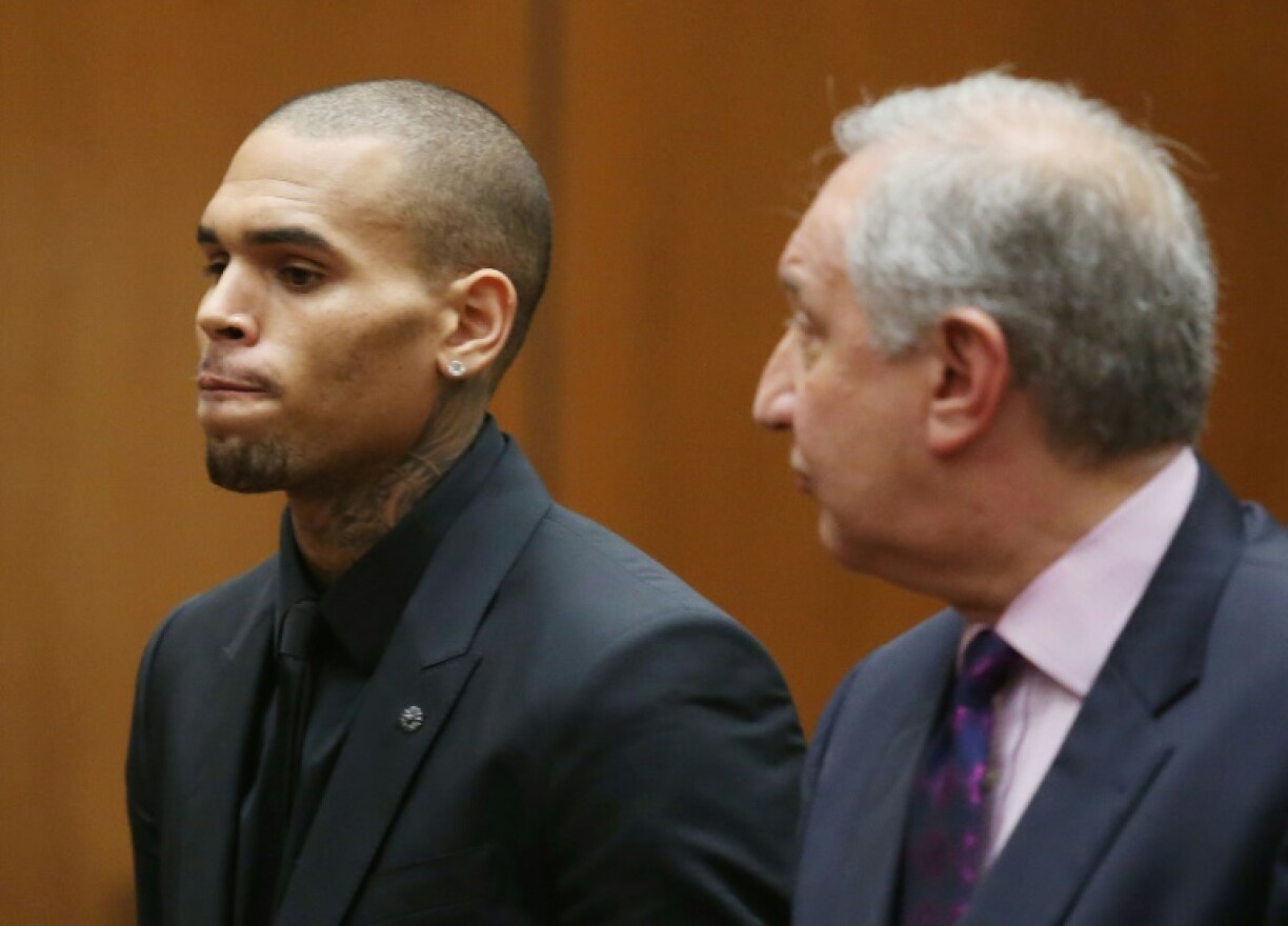 Chris Brown, pictured in court in 2013, has filed a $500 million lawsuit against Warner Bros and others for making a 'defamatory documentary'