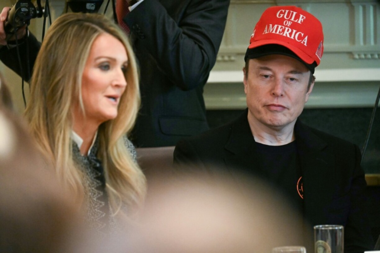 Elon Musk during a cabinet meeting in the White House in Washington, DC, on April 30, 2025