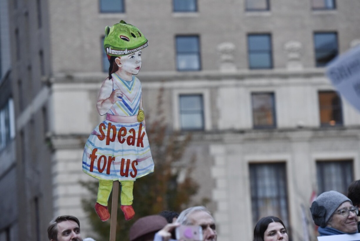 Demonstrators have supported the young Canadians who are suing the federal government over alleged climate policy failures