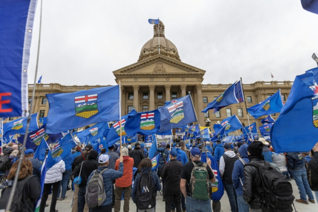 Alberta separatists rallied ahead of the vote in the provincial capital of Edmonton