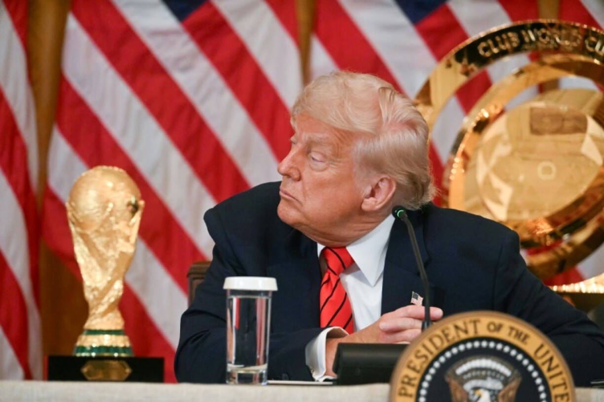 US President Donald Trump attends a recent meeting of his White House 2026 World Cup Task Force
