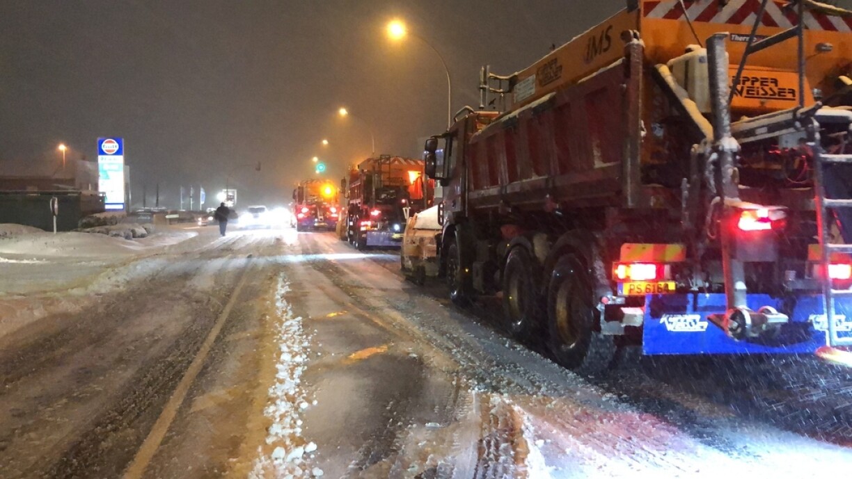 Les déneigeuses entrent en action dans les environs de Hosingen.