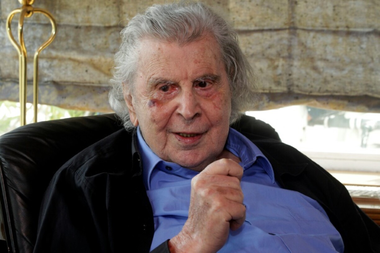 Le compositeur grec Mikis Theodorakis, le 24 février 2015 à Athènes
