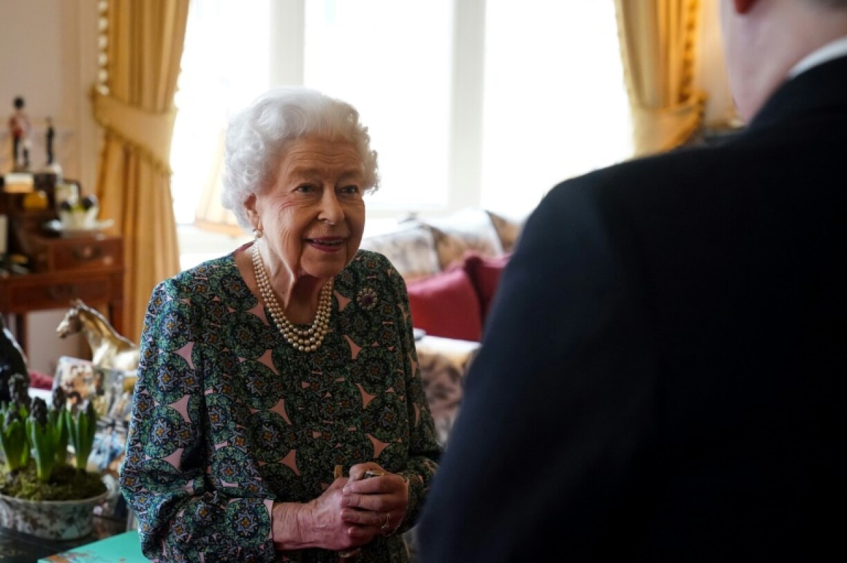 La reine Elizabeth II au château de Windsor, le 16 février 2022.