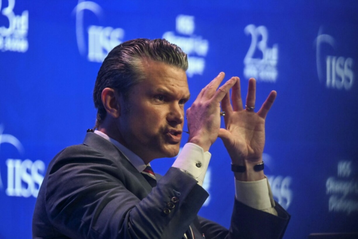 Le ministre américain de la Défense, Pete Hegseth, pendant le Dialogue de Shangri-La à Singapour le 30 mai 2026