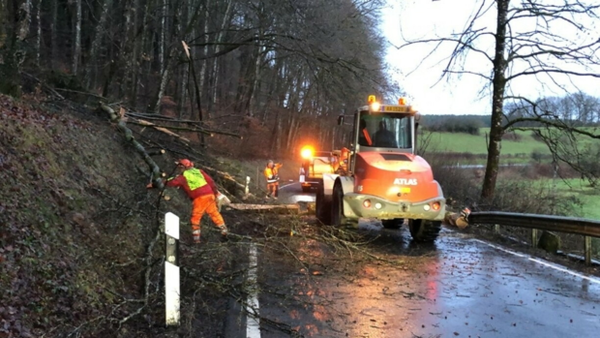 Sur le CR105 entre Hobscheid/Koerich, ce matin.