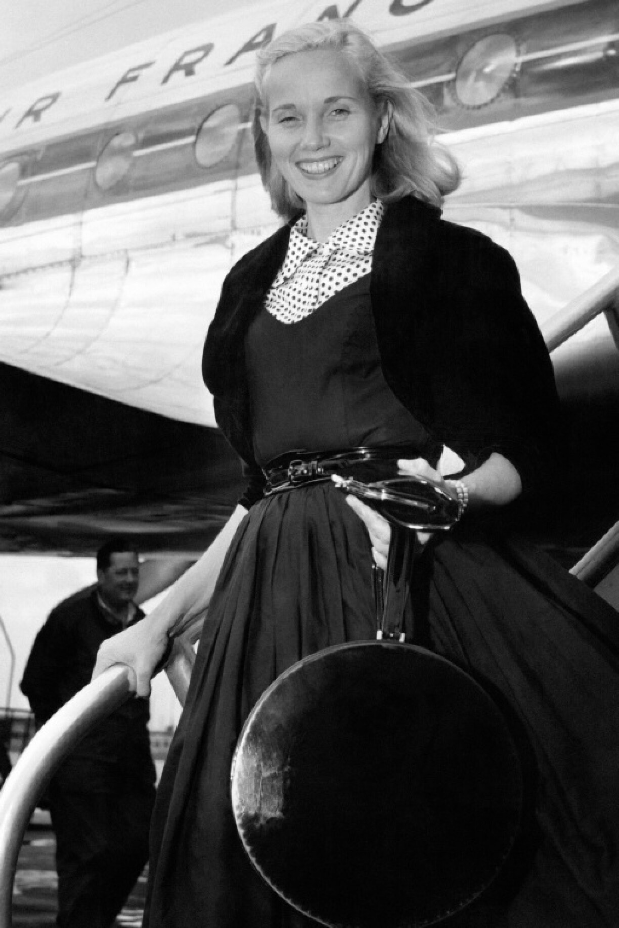 Photographie non datée de l'actrice américaine Eva Marie Saint à Paris