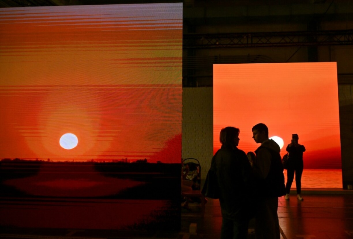 The installations offer visitors a much-needed mental break from the war