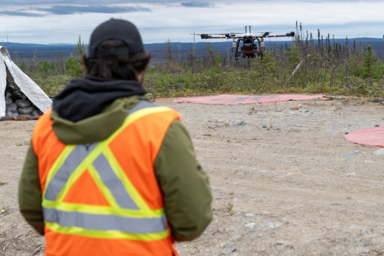A pilot project in the north of Canada's Quebec province is using drones to plant new black spruces and jack pines and help reforestation efforts in areas devastated by wildfires