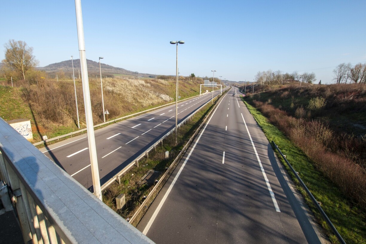 L'autoroute A31 était déserte pendant le confinement, même à proximité du Luxembourg.