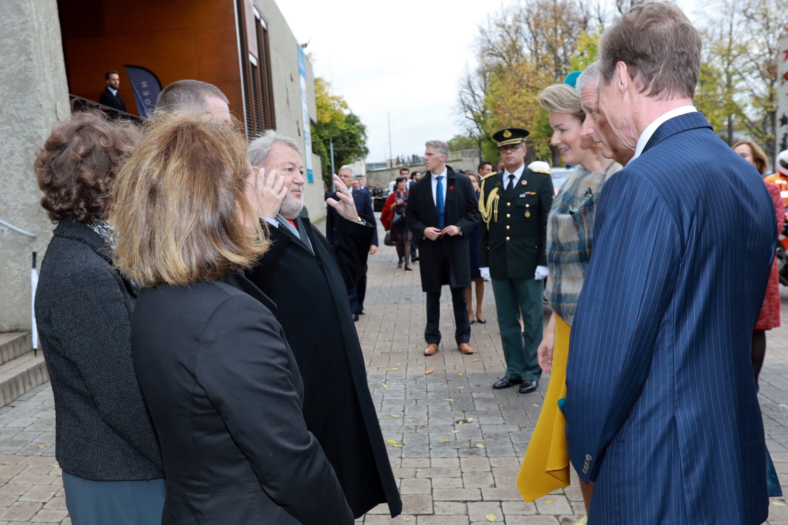 De Robert Goebbels bei der Visitt vum Belsche Kinnek a senger Fra zu Schengen 2019.