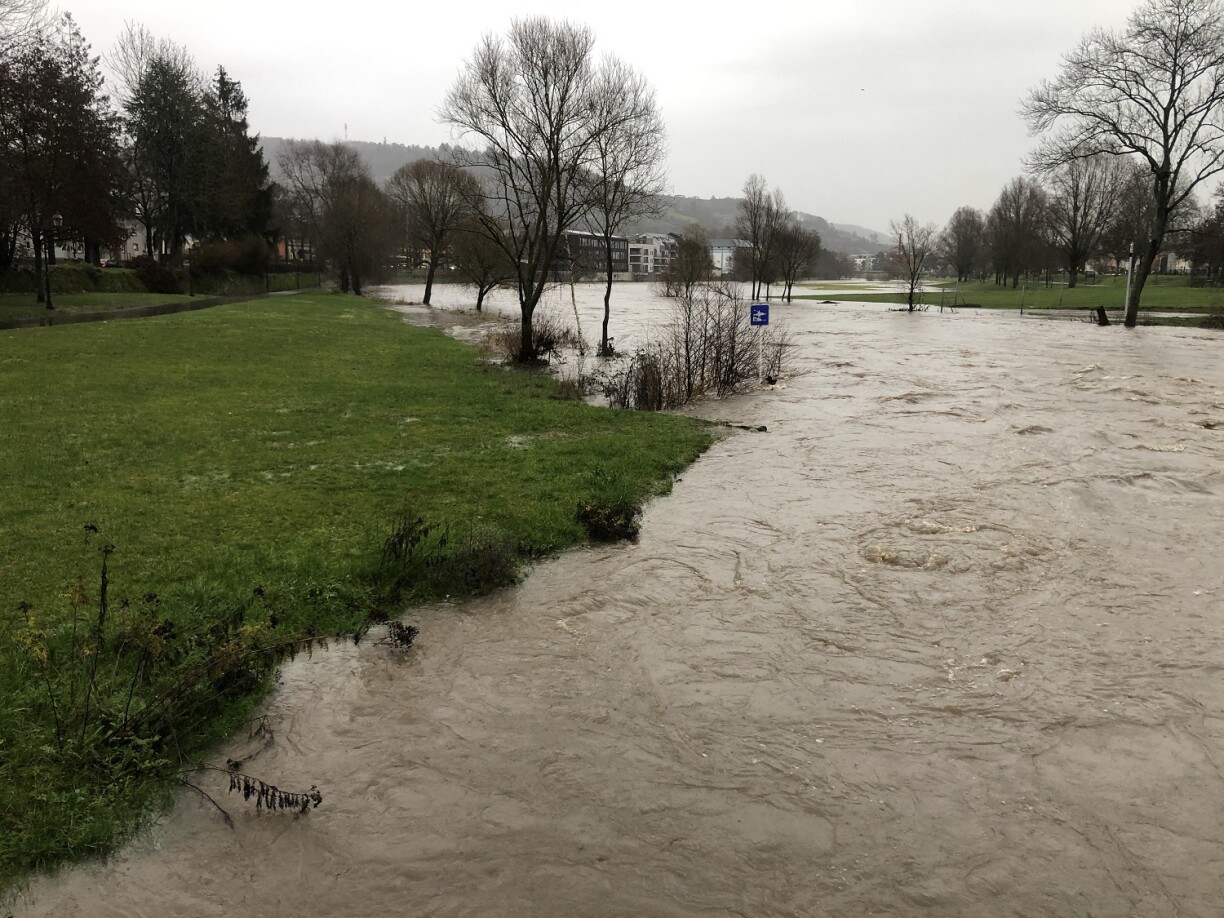 La Moselle, ce mercredi en début d'après-midi.