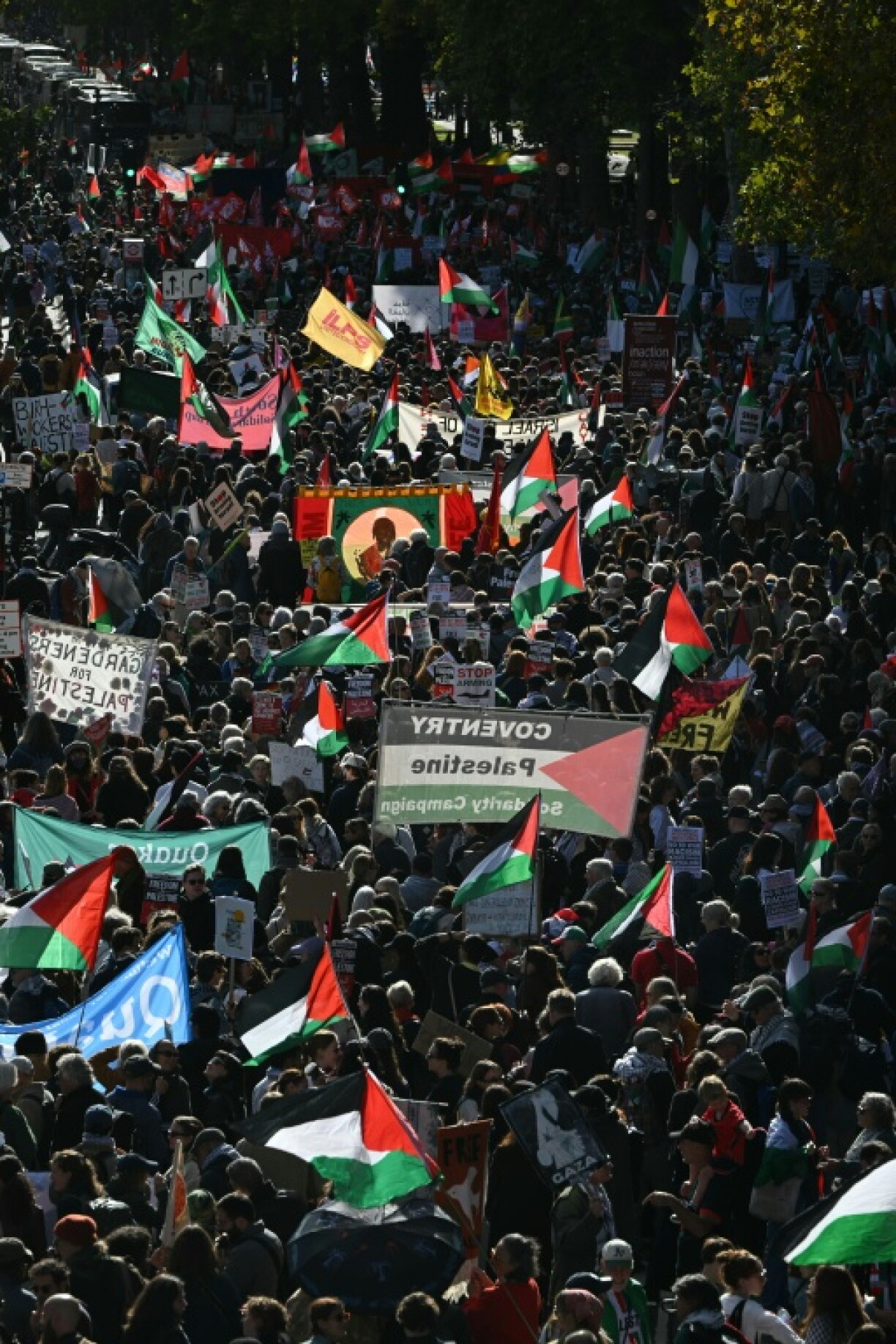 The march came three days after the third anniversary of Hamas's October 7, 2023 attack on Israel