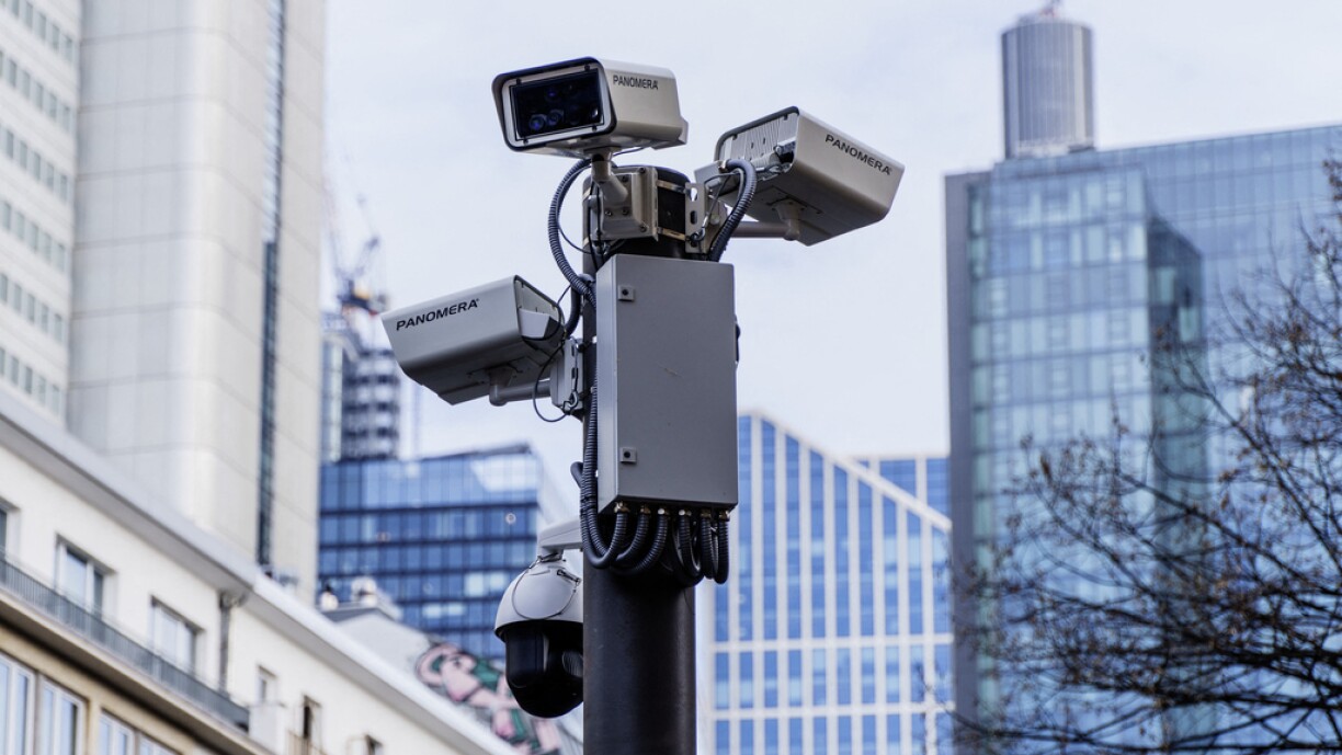 A video surveillance system in Frankfurt/Main.