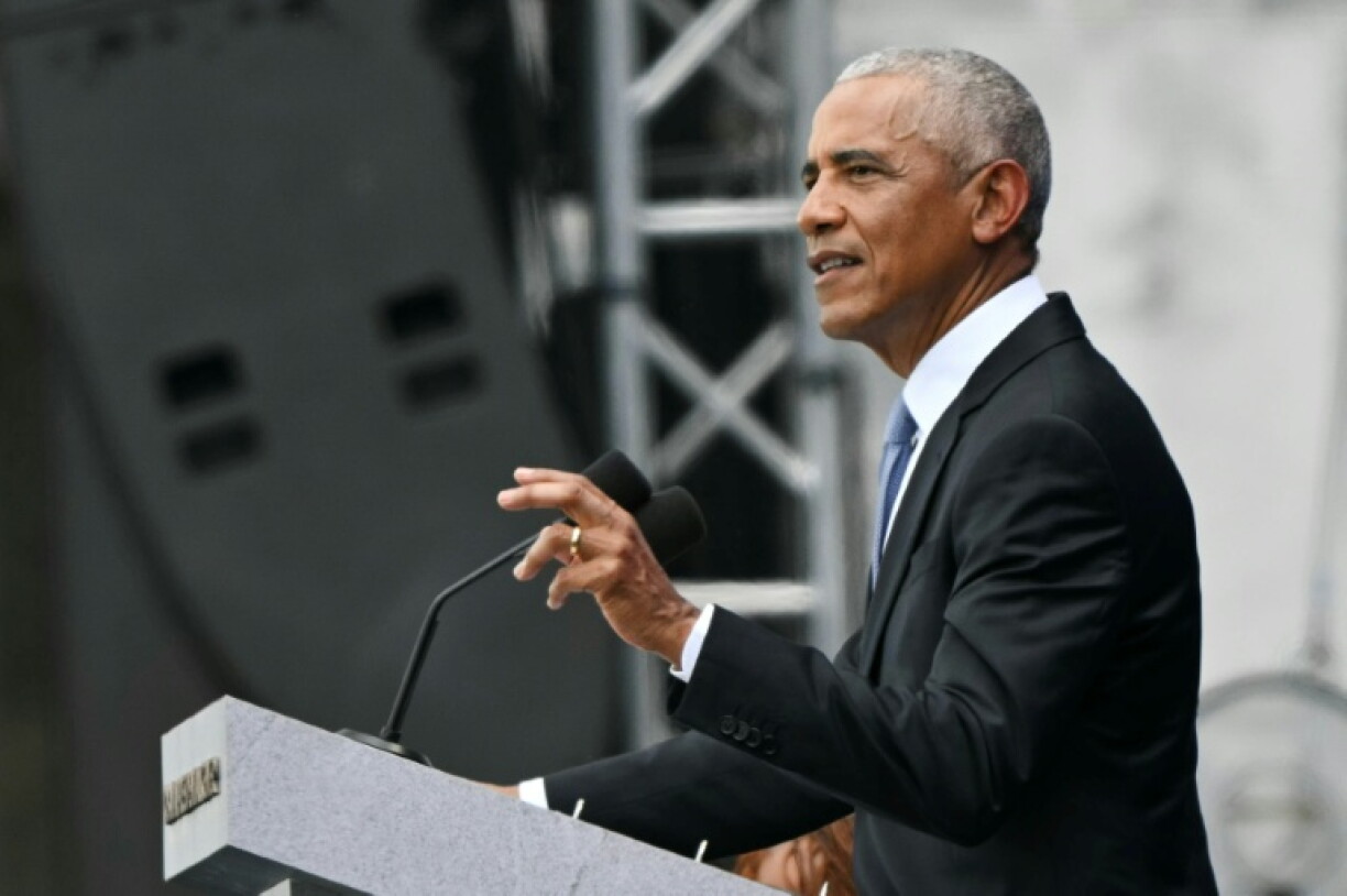 L'ancien président des Etats-Unis Barack Obama lors de l'inauguration de son musée présidentiel à Chicago, le 18 juin 2026